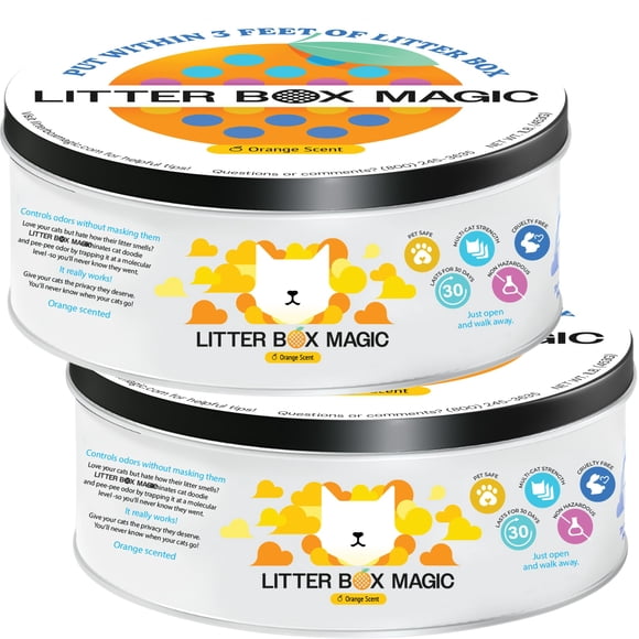 Desodorante para Arena de Gato Litter Box Magic Naranja 2 Paquetes 454g