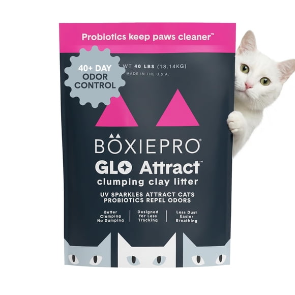 Caja de Arena para Gatos BoxiePro Glo Atrayente de Arcilla Aglomerante 18kg