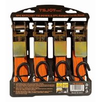 Genérico - Lingas De Amarra Enganche Tensor 4Pcs Auto Gancho Reforzado