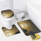 thumbnail image 4 of MIFFY-theme 4-Piece Shower Curtain Set with Rugs, Waterproof Bathroom Decor Set Includes Bath Mat, U-Shaped Rug, Toilet Lid Cover and Curtain with Hooks, 4 of 6