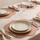 thumbnail image 2 of REGALWOVEN Juego de 6 manteles individuales de cuero sintético para decoración de mesa de comedor de cocina, manteles individuales lavables, mantel limpiable rosa 15*15in, 2 of 7