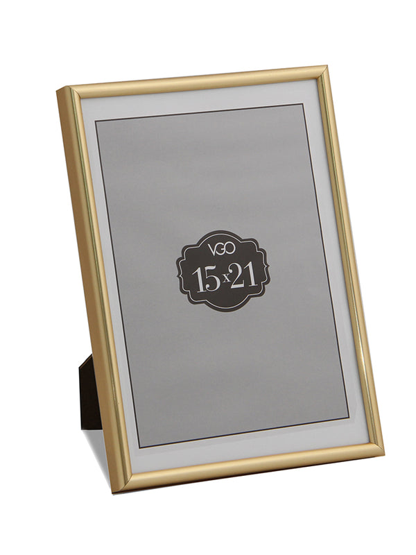 Vgo - Marco 10X15 En Plastico Metalizado Dorado