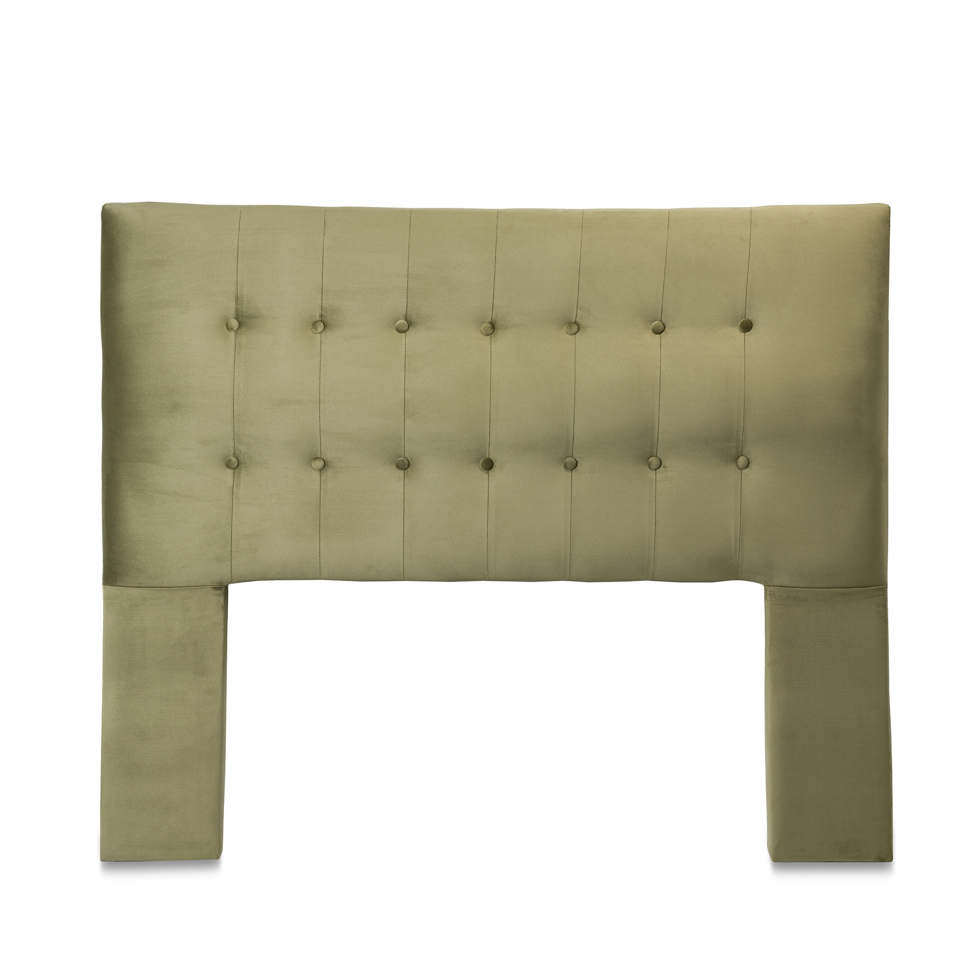 Dgb - Respaldo Cama 2 Plazas Felpa Verde Oliva Sevilla Cp