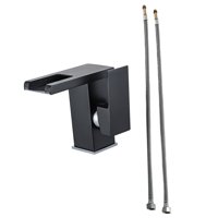 Bothyi - Baño Lavabo Grifo Cascada Latón Vanidad Grifo Baño Lavabo Mezclador Grifos Negro