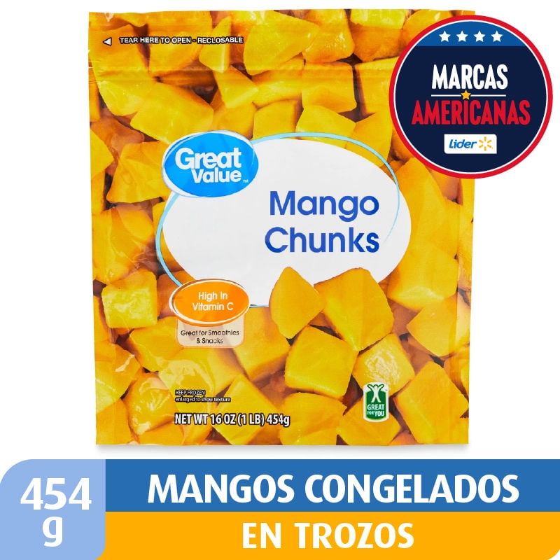 Mango En Trozos Congelados 454 g Great Value
