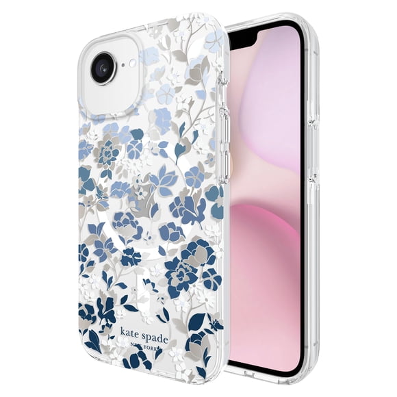 kate spade new york funda para iPhone 16e/15/14/13 - Flowerbed Blue Gems