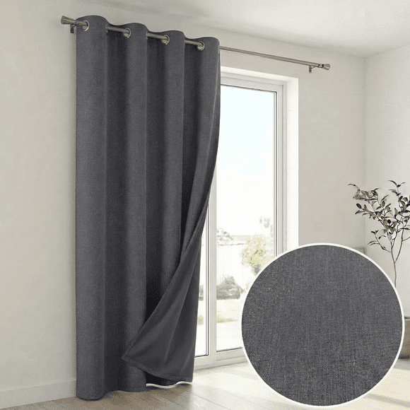 Cortina 90% Blackout 1 Paño 220x140 Home Strike - Gris Oscuro