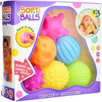 Wakeshome - Soft Balls 6 Pelotas Sensoriales Rascadores Para Bebes