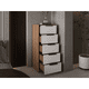 thumbnail image 2 of Cómoda Alta Kaia 5 Cajones Miel Y Blanco 107x45x41 Cm - Muebles Organizadores, 2 of 14