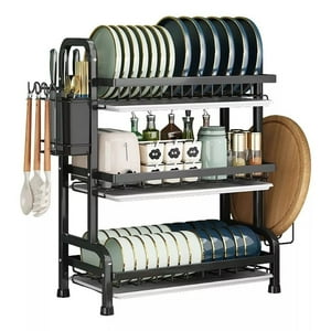 Click Ventas - Secador Escurridor De Loza Platos 3 Niveles Acero Inoxidable