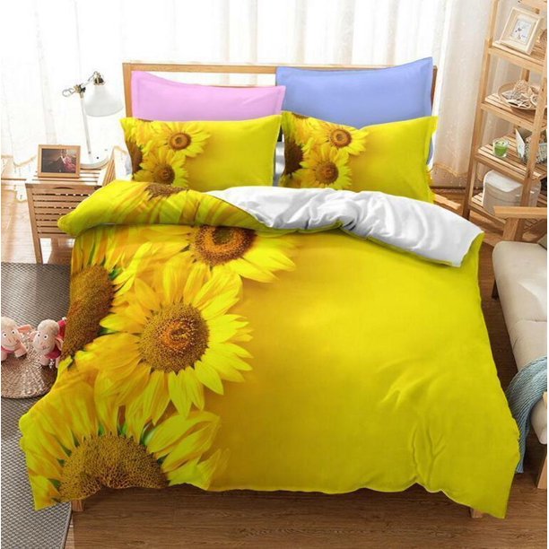 Sunflower Flowers Gift 0 BP0 Quilt Duvet Cover Set Pillowcase Super 3-Piece Bedding Set