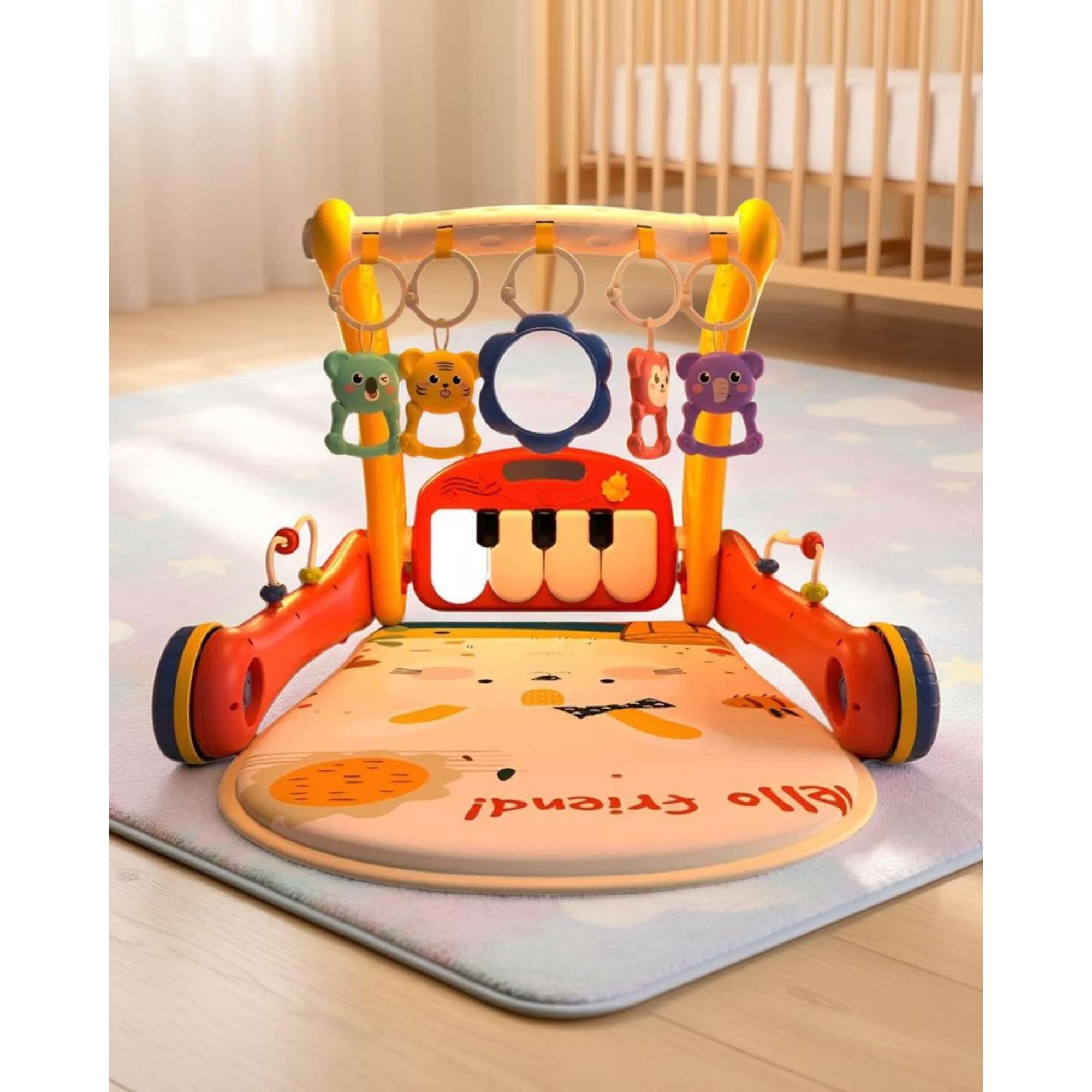 Mylhogar - Andador 2 En 1 Y Gimnasio Didactico Musical Para Bebes