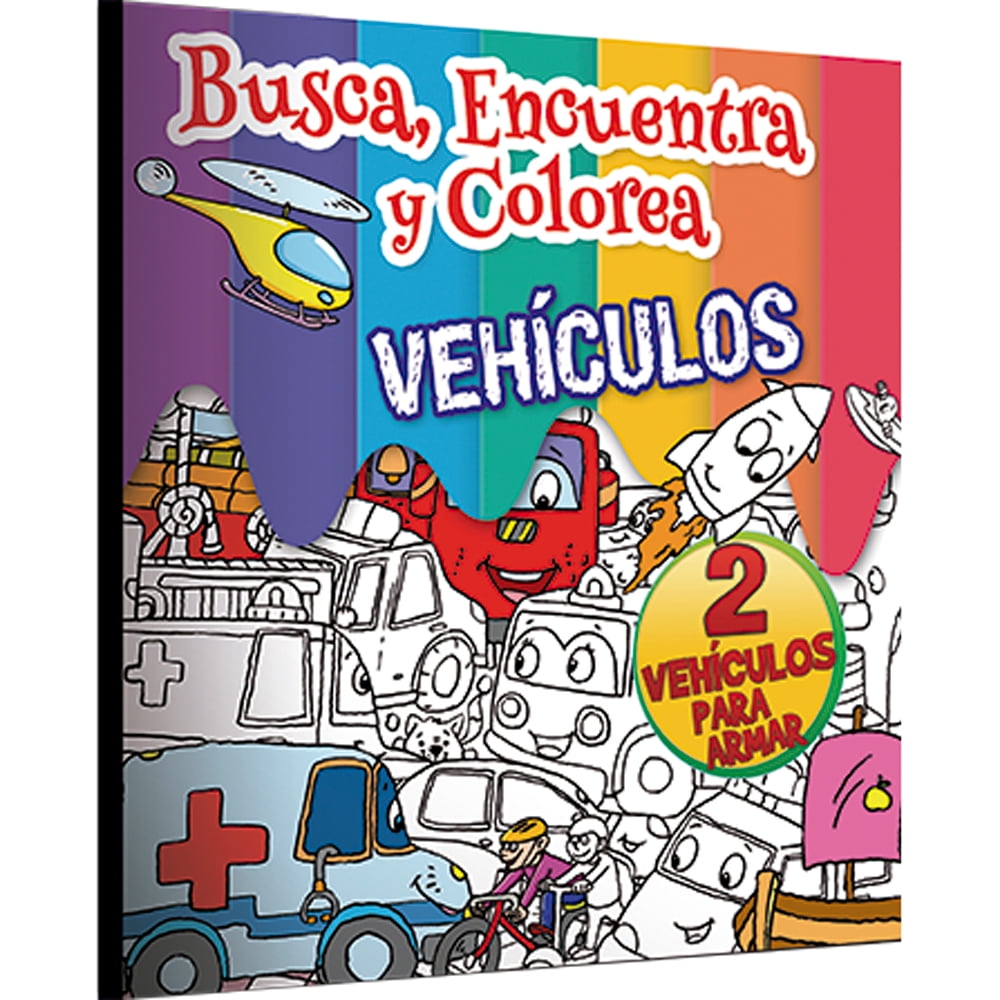 Zig Zag - Libro Busca Encuentra Y Colorea Vehículos / Incluye Dos Armables, 24 Páginas De 23 X 24 Cm. Tapa De Cartulina. Rústica.
