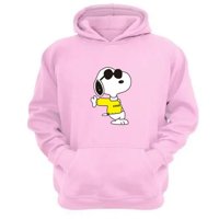 Genérico - Polerón Canguro Snoopy Freddy Rosa Talla S Unisex