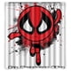thumbnail image 1 of Cortina de ducha de Deadpool con diseño de Chicas Superpoderosas, con ganchos, 167 x 183 cm, 1 of 3