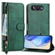 thumbnail image 1 of Funda Billetera Cremallera para BLU G95 con Porta Tarjetas, Soporte y Correa Verde, 1 of 5