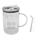 thumbnail image 1 of Taza De Cristal Con Pajita, Vaso De Café Duradero De 1000ml Para Bebidas Calientes, Té, Café, Jubilado, 1 of 3