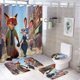 thumbnail image 1 of Zootopia-theme 4-Piece Shower Curtain Set with Rugs, Waterproof Bathroom Decor Set Includes Bath Mat, U-Shaped Rug, Toilet Lid Cover and Curtain with Hooks, 1 of 6