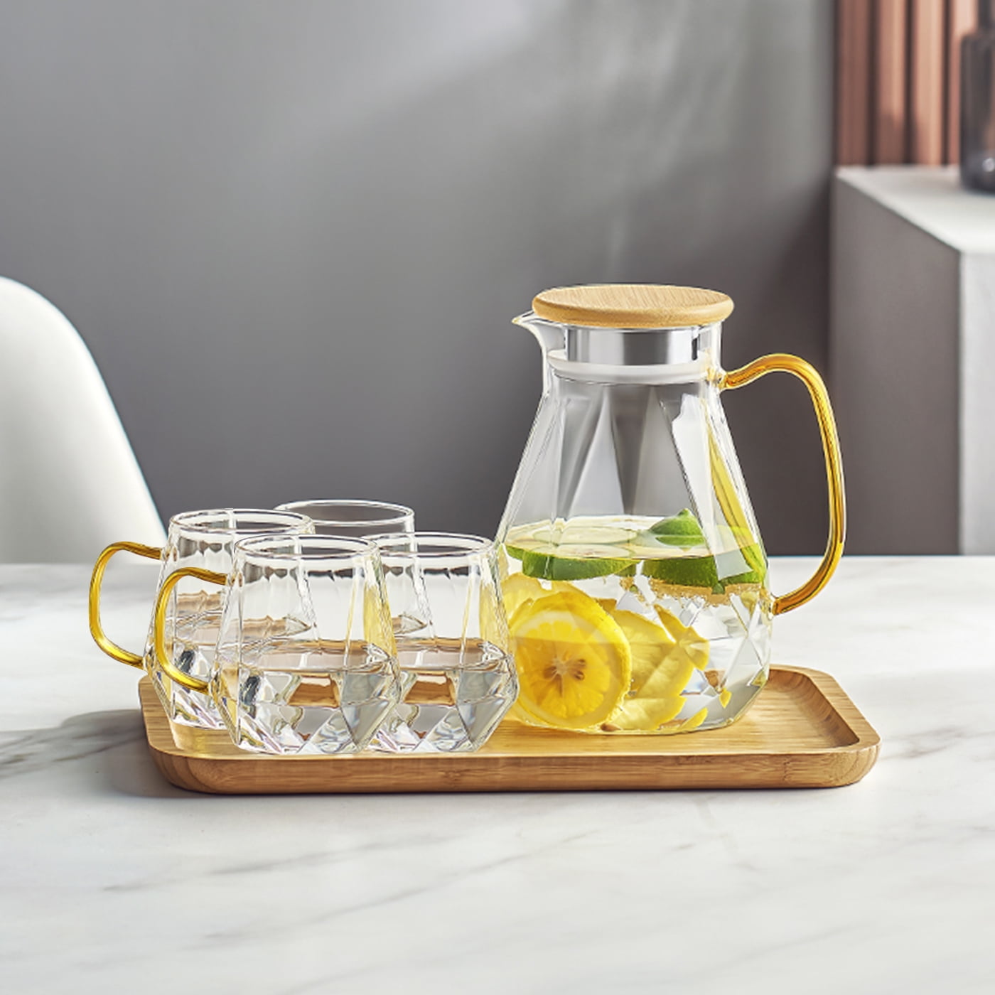 Chef Choice - Increíble Jarra De Té + 4 Tazas De Cristal