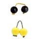 thumbnail image 1 of 2 Pares De Coctelera De Mano De Plástico ABS Bolas De Arena Música Coctelera De Huevo Favores De Fiesta Negro Amarillo, 1 of 2