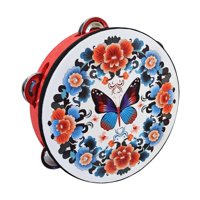 Magideal - Pandereta De 8 Pulgadas Con Campanas, Instrumento De Percusión Para Niños, Juguete De Aprendizaje Musical, Juguete Musical Para Niños Para Fiesta, Con A