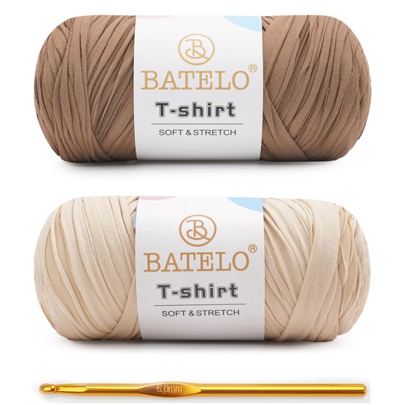Hilo BATELO 400 g/132 m Poliéster Pack de 2 (Caqui+Marrón)