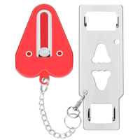 Genérica - Cerradura De Puerta De Hotel Portátil Antirrobo De Viaje Rojo