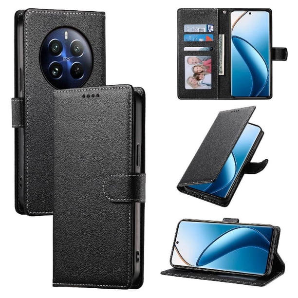 Funda para FOXDOCK Realme 12 4G– Cuero Premium, 3 ranuras para tarjetas, Protección contra impactos