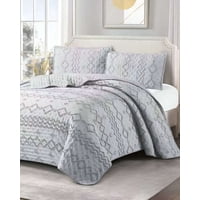 Meipulis - Cobertor Colcha Quilt Tufting De Lujo Suave 2 Plazas