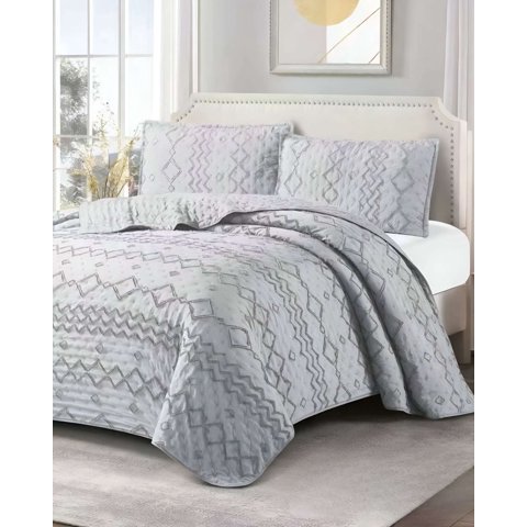 Meipulis - Cobertor Colcha Quilt Tufting De Lujo Suave 2 Plazas