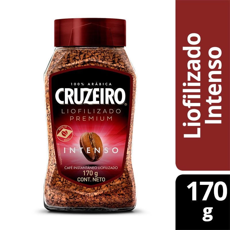 Café Instantáneo Liofilizado Intenso Frasco 170 gr Cruzeiro