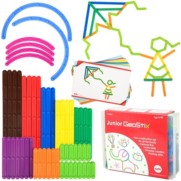 Juguete de construcción Edxeducation Junior GeoStix con 200 varillas
