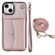 thumbnail image 1 of Crossbody PU Leather Wallet Case For IPhone 14 13 12 Mini 11 Pro X XS Max XR 8 7 SE 2020 2022 Card Slots Magnetic Lanyard Phone Cover, 1 of 5