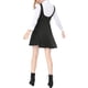 thumbnail image 5 of INSPIRE CHIC Vestido de Mujer Enterizo Regreso a Clases Sólido Cuello en U Decoración de Botones Dobladillo Acampanado Negro S, 5 of 8