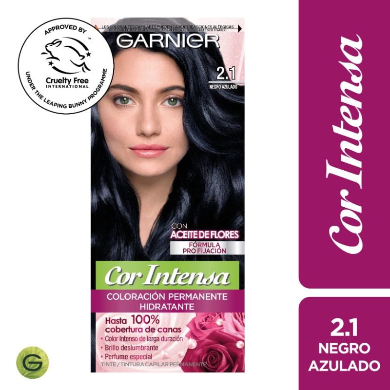 Coloración Cabello 2.1 Negro Azulado Cor Intensa Garnier