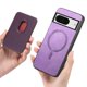 thumbnail image 5 of Funda de Cuero Magnética con Tarjetero para Google Pixel 8 Cubierta Delgada Morado, 5 of 5