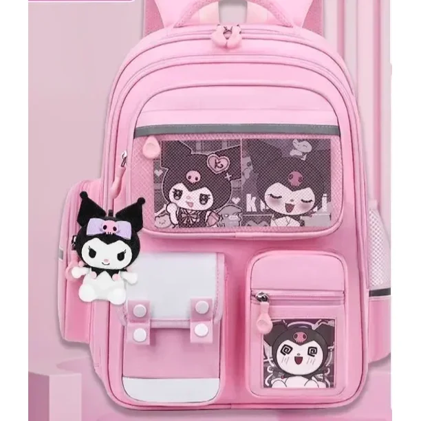 Sanrio Kuromi Luxury Girls Student Backpack Large Capacity Shoulder Bag Lightweight Fashion Cute Ultra Light Children's Backpack