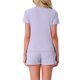 thumbnail image 3 of INSPIRE CHIC Conjuntos de Pijamas para Mujer, Camiseta de Manga Corta con Cuello Redondo y Shorts con Volantes, Conjunto de 2 Piezas para Estar en Casa con Bolsillo M Púrpura, 3 of 6