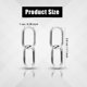 thumbnail image 2 of Pendientes de aro con cadena de eslabones de plata de ley S925, pequeños pendientes colgantes minimalistas con forma de U y círculo geométrico ovalado, con clip convertible, joyería de moda para mujer, 2 of 7