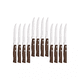 thumbnail image 1 of Pack 12 Cuchillos Acero Cubiertos Madera Asado, 1 of 3