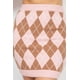 thumbnail image 4 of Minifalda de Tiro Alto con Diseño de Diamantes en Rosa/moca M, 4 of 5