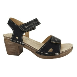 Sandalia New Walk Velcros Negra