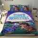 thumbnail image 1 of Súper Monstruos Conjunto de sábanas temático, trío de piezas, cómodo y amigable con la piel, diseño único, regalo de decoración para el hogar para familiares, amigos y fans,135cm *200cm, 1 of 6