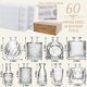 thumbnail image 2 of Set de jarrones Glass Bud Arme, 60 unidades, flores a granel de vidrio transparente, 2 of 7