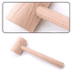 thumbnail image 3 of Martillo de madera maciza para arqueología, martillo de madera para golpear pasteles de planetas, martillo de madera de haya, martillo pequeño para abrir vino, martillo puntiagudo para golpear, martil, 3 of 5