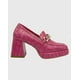 thumbnail image 4 of Zapato para mujer con taco y cadena Rosado, 4 of 4