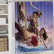 thumbnail image 5 of moana 2-theme 4-Piece Shower Curtain Set with Rugs, Waterproof Bathroom Decor Set Includes Bath Mat, U-Shaped Rug, Toilet Lid Cover and Curtain with Hooks, 5 of 6