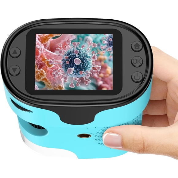 Microscopio Digital KEXWAXX 1000X Pantalla 4K 2.0 Niños