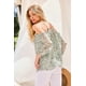 thumbnail image 3 of Top con Cuello Halter, Tirantes y Mangas Globo con Estampado Floral Color Espuma de Mar ' M, 3 of 5