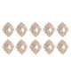 thumbnail image 2 of 10 Piezas De Diamantes De Imitación Con Parte Posterior Plana, Botón De Cuentas, Adorno Para álbum De Recortes, Color Beige, 2 of 3